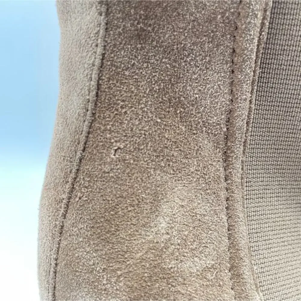 Veronica Beard Women's Iluska Pointed Toe Wedge Bootie Latte Suede Size‎ 7.5M